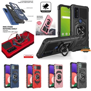 For Apple iPhone 15 Pro Max Hybrid Magnetic Car Mount Ring Kickstand Case Cover - Picture 1 of 55