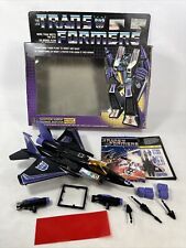 Skywarp Frauder Transformers G1 Near Complete Billingual Canadian Box Hasbro Jet