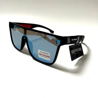 Новый оригинальный истинной религии щит солнцезащитные очки переливающийся синий зеркало матовый Acetat - Изображение 1 из 4