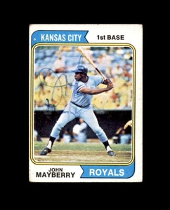 Autografo firmato John Mayberry 1974 Topps Kansas City Royals - Foto 1 di 2