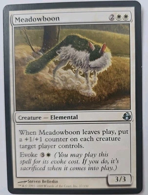 MTG Magic The Gathering Card MeadowboonCreature Elemental White Morningtide  - Image 1 of 2