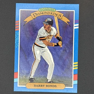 1991 Donruss - Diamond Kings Barry Bonds #4 3 Yellow Stripes on Right - Image 1 of 2