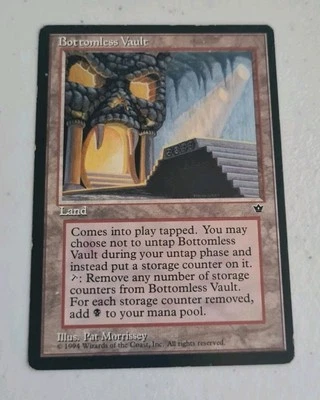 MTG Bottomless Vault Fallen Empires Good Condition - Image 1 of 2