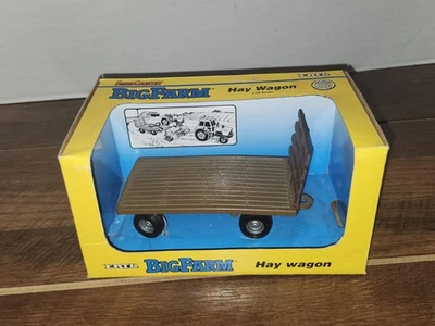 Vagón de heno de granja grande ERTL de colección 1994 fundido a presión tamaño 1/32 enganches para tractor/mallador Foto 1 de 4