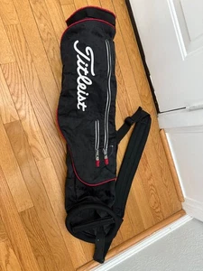 Black Titleist Golf Carry Bag Sunday Edition 2 Way Divider 3 Pockets Lightweight - Picture 1 of 5