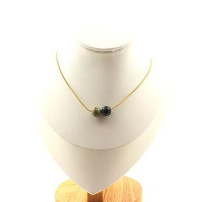 Stones And Minéraux. Necklace 2 Beads Chrysocolla - Namibia Quality - Image 1 of 4