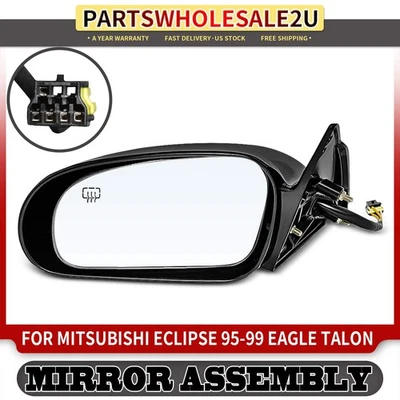 Driver Power Mirror for Mitsubishi Eclipse 1995-1999 Eagle Talon w/Heated Smooth - Image 1 of 4