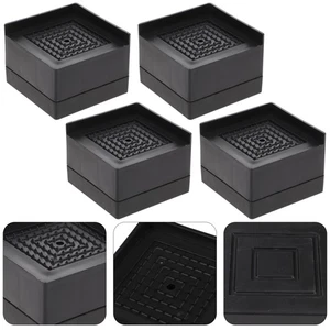 4 Pcs Non-slip Mat Furniture Leg Floor Mats Couch Lifters for Height Riser - Picture 1 of 10