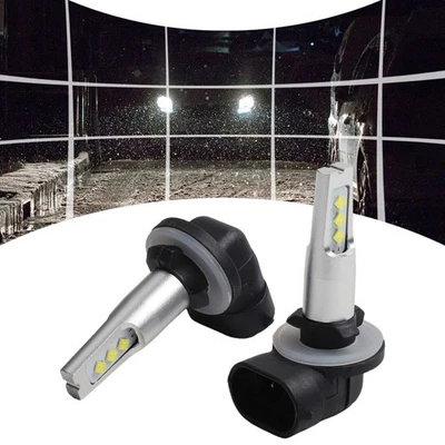 2pcs Waterproof LED Fog Light Bulbs for Front Rear Left Right Vehicle Use - Image 1 of 4