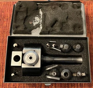 NICE BRIDGEPORT #2 BORING HEAD SET R8 TAPER WITH METAL CASE & BORING BARS - Bild 1 von 9