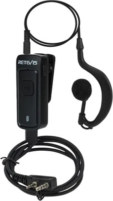 Retevis AI Active Noise Reduction Walkie Talkie Earpiece with Mic, Black  - Image 1 of 4