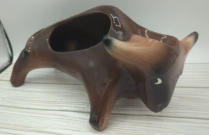 MCM Kommode Caddy Stier Büffel 50er Jahre Aufbewahrung Handy Geldbörse Western Deko  - Bild 1 von 15