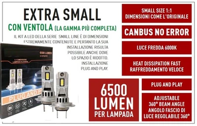 Kit Led H7 per DS3 Anabbaglianti Plug and Play Canbus 13000 lumen 6000k - Immagine 1 di 2