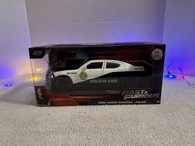 Dodge Charger Police Fast and the Furious 2006 escala 1:24 diecast Jada RARO Foto 1 de 4