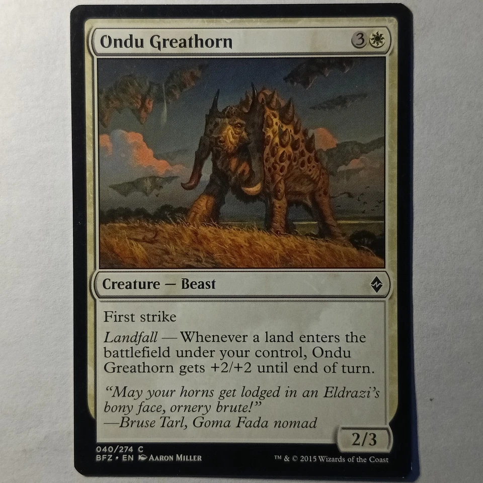 Ondu Greathorn Battle for Zendikar Regular - Image 1 of 1