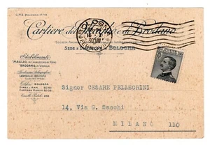 HANDELSKARTE CARTIERE DEL MAGLIO E DI BRODANO CASALECCHIO VG 1930 - Bild 1 von 2