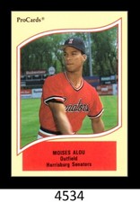 1-1990 PROCARDS A&AA MINOR LEAGUE STARS MOISES ALOU EXPOS