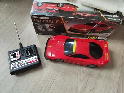 Voiture NIKKO / FERRARI F40 / radiocommandée / 1/18 / vintage / fonctionne 🍒 - Photo 1/4