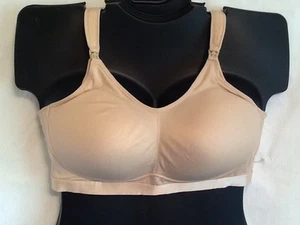 Cacique Secretly Yours Beige No Wire Maternity Nursing Bra Lane Bryant Soft Cup - Picture 1 of 12