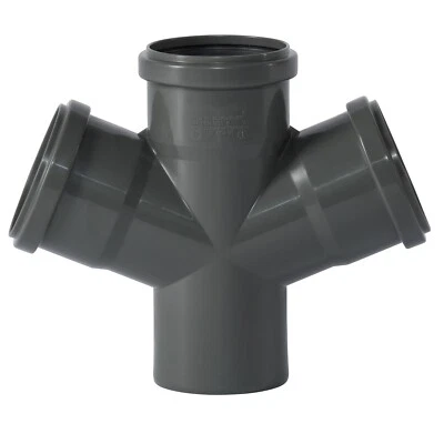 Ostendorf 173900 HTSafe Doppelabzweig Abzweigung DN75/75/75/67 Grad grau - Bild 1 von 4