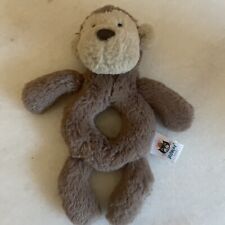 Jellycat  Little Monkey Baby Rattle Brown 8 Inches Plush Stuffed Animal