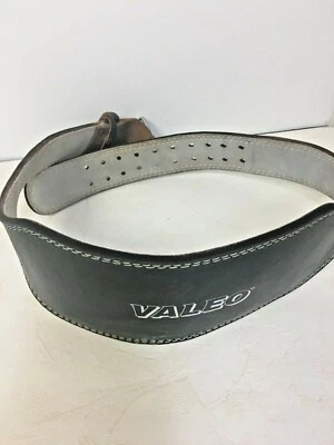 Cinturón de Levantamiento de Pesas 6” Cuero Negro Cinturón Grande Valeo "L" Foto 1 de 4