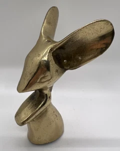 Estatuillas de ratón de latón vintage de 4,5" de alto - Imagen 1 de 4