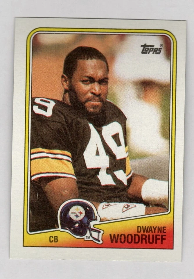 1988 Topps Football #174 Dwayne Woodruff Pittsburgh Steelers - Image 1 of 1
