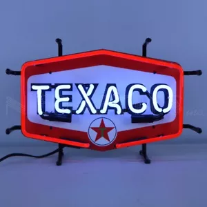 Neonetics 5SMLTX Texaco Hexagon Junior Gasoline Licensed Neon Sign 17" by 11" - Picture 1 of 1