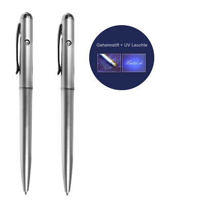 2x UV-Geheimstift Zauberstift Unsichtbare Tinte Schwarzlicht Geldscheinprüfer - Bild 1 von 4