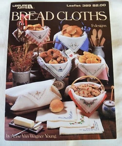 Leisure Arts Leaflet #389 Counted Cross Stitch Bread Cloths 9 Designs - Picture 1 of 6