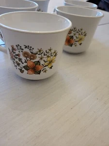 5 Vintage Corelle by Corning Indian Summer Coffee Tea Flat Cups Mugs EUC - Picture 1 of 3