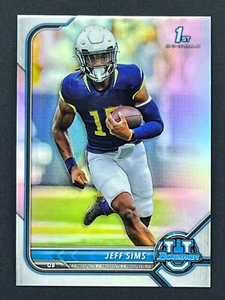 JEFF SIMS 2021-22 Bowman University #44 Chrome Refractor - Picture 1 of 2