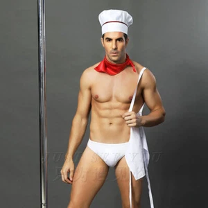 Men Exotic Sleepwear Nightgown Chef Uniform Lingerie Cosplay Costume Hot - Picture 1 of 5