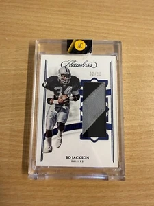 2022 Panini Flawless Bo Jackson Jersey Patch Sapphire 2/10 Raiders GAME WORN - Picture 1 of 2