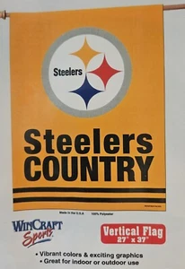 Pittsburgh Steelers Country NFL Fútbol 27" X 37" Bandera Bandera Nuevo en Paquete NUEVO Wincraft - Imagen 1 de 2