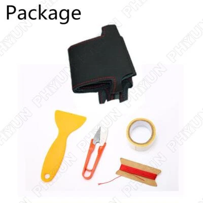 Car Steering Wheel Cover Hand Sewing For Corolla 2014-2018 Toyota RAV4 2013-2018 - Image 1 of 4