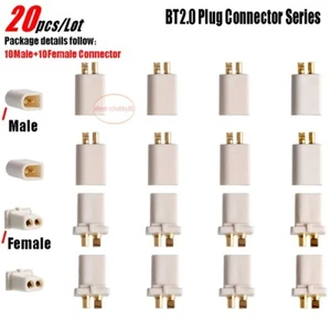 20 pcs BT2.0 Male/Female 1.0 Banana Connector Plug for 1S FPV Quad Drone Battery - Picture 1 of 10