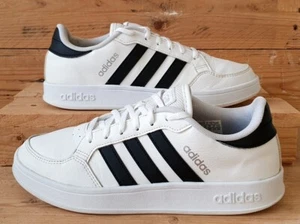 Adidas Breaknet Low Leather Trainers UK6.5/US8/EU40 FX8724 White/Black - Picture 1 of 12