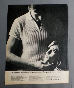 PUB PUBLICITE ANCIENNE ADVERT CLIPPING 310817 / POLO-SHIRT EMINENCE N'EST PAS SE - Picture 1 of 1
