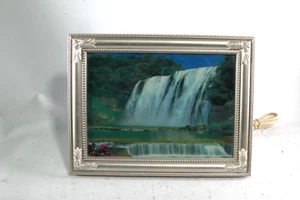 Vintage Illuminated Moving Waterfall Scene 15”x11” Light Up Picture MCM #91 - Picture 1 of 7