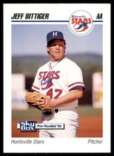 1992 SkyBox Team Sets AA Jeff Bittiger Huntsville Stars #303