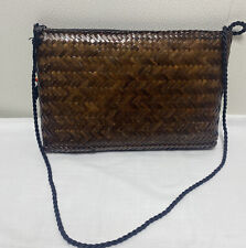 Handmade Brown Woven Purse Shoulder Bag Philippines  12 1/2" x 7 1/2"