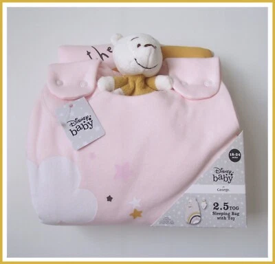 DISNEY, GEORGE Disney Baby Winnie The Pooh Schlafsack & Bettdecke Set rosa 2,5 Tog 18-24m NEU