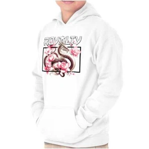 Floral Chinese Dragon Royalty Cherry Blossom Youth Hooded Sweatshirt Boy or Girl - Picture 1 of 7