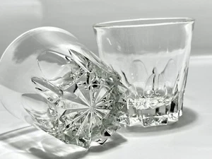 Vintage Princess House #487 Regency Rocks Old Fashioned Crystal Glasses Set Of 2 - Picture 1 of 13