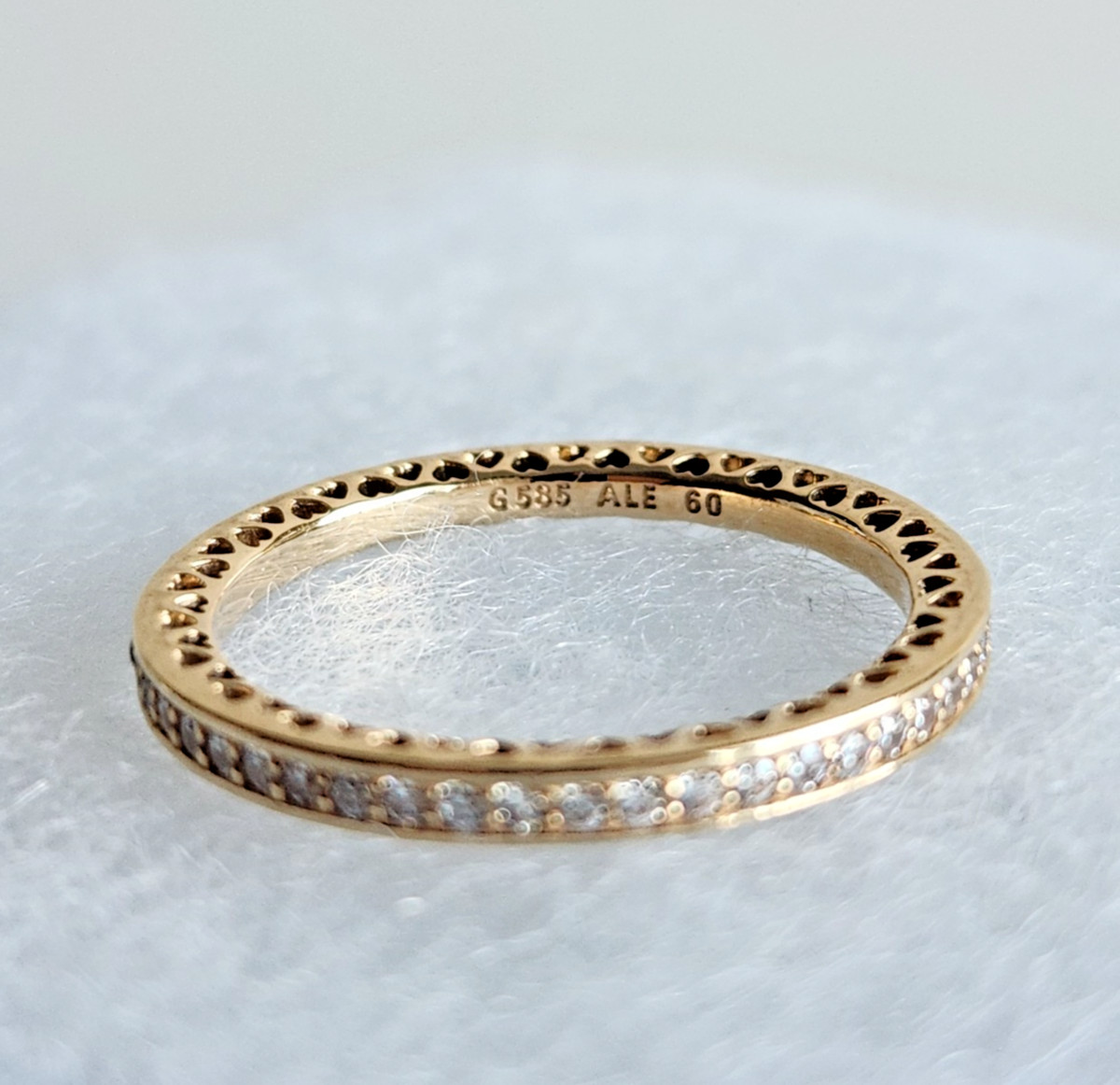 Love Ring PAVOI 14K Gold Plated Stackable Rings Oval CZ Eternity