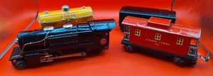 Pre-War Lionel #259E O Gauge 2-4-2 Steam Locomotive And 3 Cars - GREAT CONDITION - Picture 1 of 23