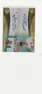 2005 Upper Deck David Wright And Kevin Youkilis Auto