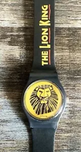 Vintage Y2K Disney König der Löwen Uhr Retro Unisex Schwarz Gold Ungetestet Simba Tier - Bild 1 von 7